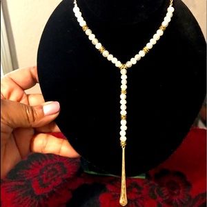 Gold drop necklace